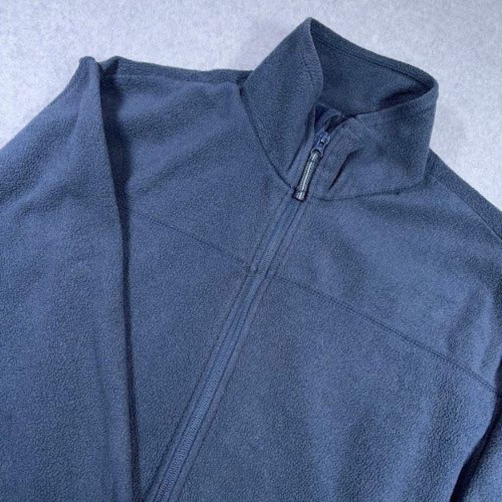 Cabelas Fleece Full Zip Jacket  Mens XL Navy Blue Outdoor Warm Hiking Hunting